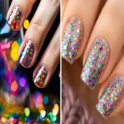El diseño de uñas confetti se impone como una tendencia divertida y versátil
