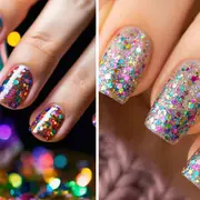 El diseño de uñas confetti se impone como una tendencia divertida y versátil