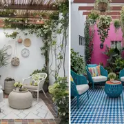 En patios chicos, menos es más.