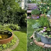 Miniestanques en macetas: cómo lograr un oasis en jardines pequeños