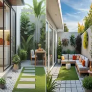 Mini patios con césped sintético: cómo lograr un rincón verde para disfrutar todo el año.