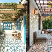 Mini patios con baldosas calcáreas: un estilo diferente para tu espacio exterior