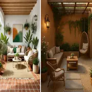 Los tejidos de algodón grueso, lana liviana o fibras naturales ayudan a crear un ambiente cálido sin sobrecargar el espacio.