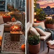 El otoño es la estación ideal para darle al balcón un aire acogedor, con colores cálidos y detalles que invitan a disfrutar del espacio exterior.