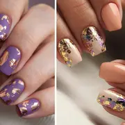Las uñas foil se caracterizan por incorporar láminas metálicas ultrafinas que se adhieren sobre el esmalte, creando un efecto irregular, brillante y multidimensional.