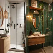 En baños angostos, el equilibrio entre funcionalidad y estética es esencial.