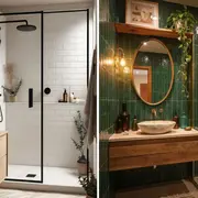 En baños angostos, el equilibrio entre funcionalidad y estética es esencial.