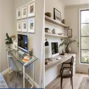 Escritorios estrechos: ideas para armar un rincón funcional y lindo
