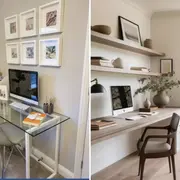 Escritorios estrechos: ideas para armar un rincón funcional y lindo