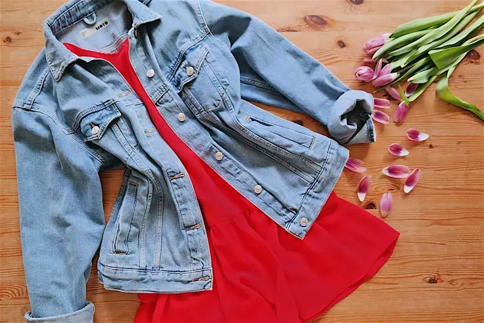 Vestidos con chaquetas online de jeans