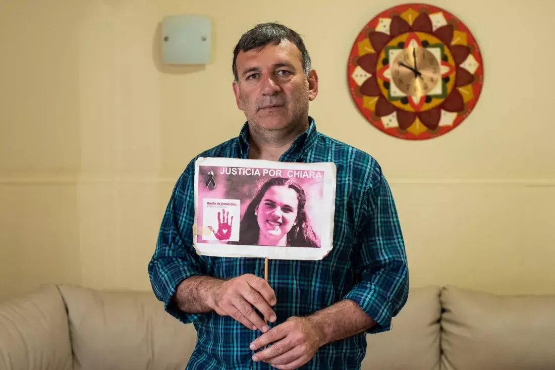 Produccion para un especial sobre femicidios y abusos sexuales contra menores de edad ("Peque–as Inocentes").
Fabio Paez, padre de Chiara Paez, asesinada en 2015 en Rufino, Santa Fe.
20-11-18. Foto: Marcelo Manera