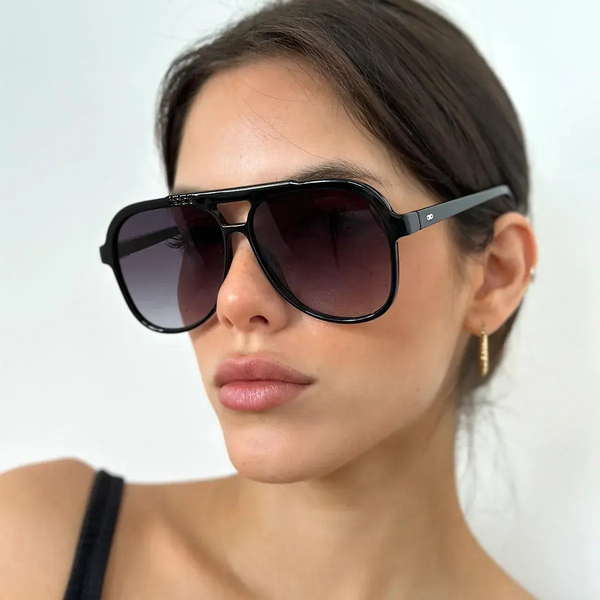 Negro Brillo Lente Gris Degrade (INFINITY)