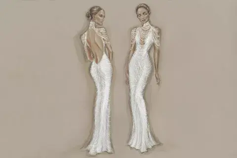 Segundo vestido de Jennifer Lopez para su casamiento. Segundo vestido de Jennifer Lopez para su casamiento.