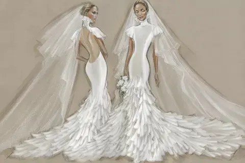 Primer vestido de Jennifer Lopez para su casamiento Primer vestido de Jennifer Lopez para su casamiento