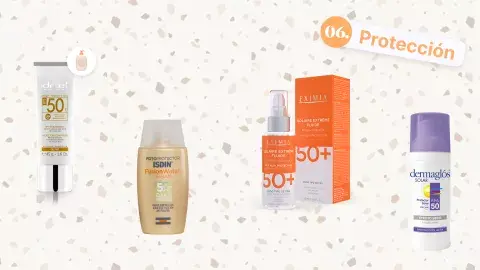 IDRAET Protección 50 - ISDIN Fusion Water Urban 50 - EXIMIA Protector solar fluído +50 - DERMAGLÓS SOLAR +50 efecto seco IDRAET Protección 50 - ISDIN Fusion Water Urban 50 - EXIMIA Protector solar fluído +50 - DERMAGLÓS SOLAR +50 efecto seco