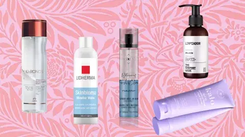 Desmaquillante bifásico Chronos, NATURA - Agua Micelar Skinbioma, LIDHERMA - Demaquillante bifásico, IDRAET - Emulsión Limpiadora, THE CHEMIST LOOK - Gel de limpieza, KALO