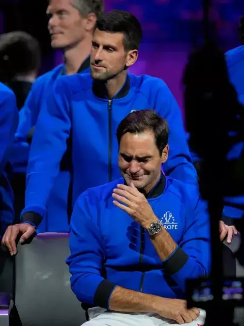 Roger Federer en su despedida Roger Federer en su despedida