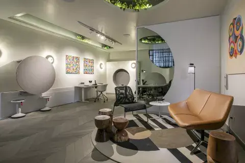 Espacio de trabajo colaborativo pensado para promover las relaciones entre sus usuarios y a la vez generar espacios de trabajo individual. El espacio 2 Diseñado por Guadalupe Diez, Inés Muzzio y Grupo (a)2 Espacio de trabajo colaborativo pensado para promover las relaciones entre sus usuarios y a la vez generar espacios de trabajo individual. El espacio 2 Diseñado por Guadalupe Diez, Inés Muzzio y Grupo (a)2
