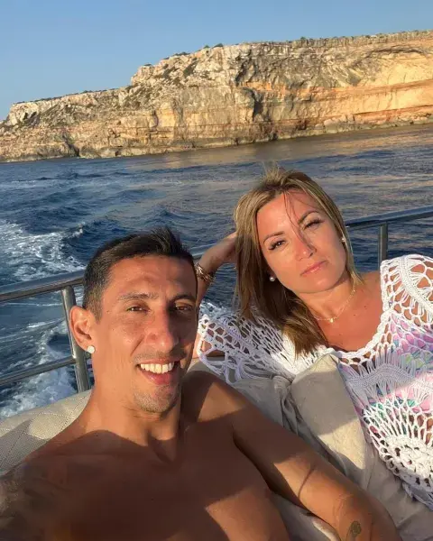 Jorgelina Cardoso y Ángel Di María.