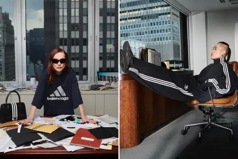 Las nuevas fotos de la campaña de Balenciaga x adidas. Las nuevas fotos de la campaña de Balenciaga x adidas.