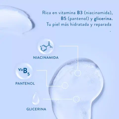 Nuevas fórmulas con Provitamina B5, Vitamina B3 y glicerina hidratante. Nuevas fórmulas con Provitamina B5, Vitamina B3 y glicerina hidratante.