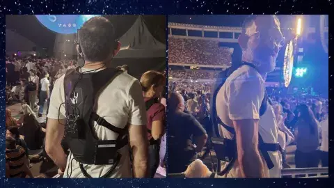 Mariano listo para disfrutar el concierto de Coldplay Mariano listo para disfrutar el concierto de Coldplay