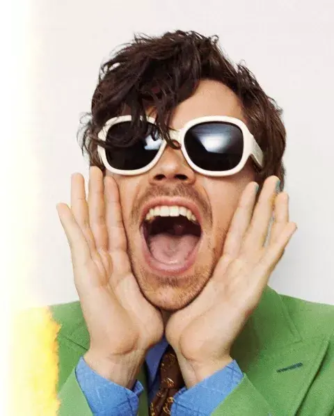 Harry Styles para HA HA HA de Gucci. Harry Styles para HA HA HA de Gucci.