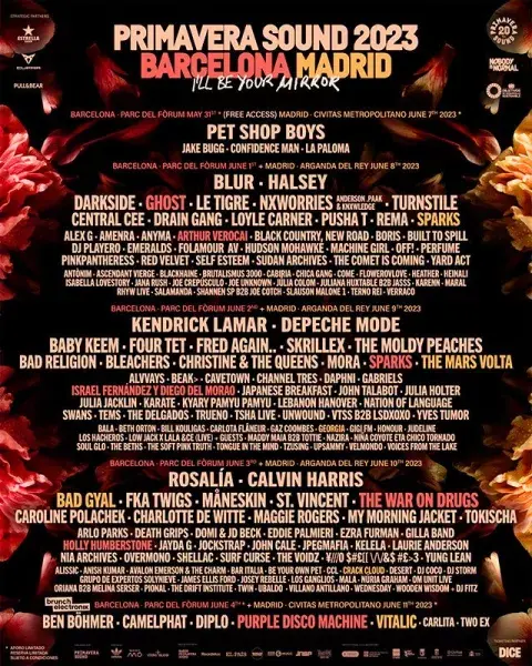 El line-up completo del Primavera Sound Barcelona Madrid 2023. El line-up completo del Primavera Sound Barcelona Madrid 2023.