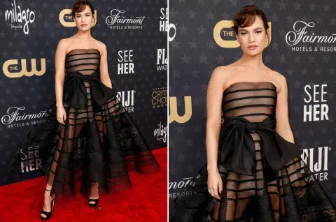 Lily James interpretó a Pamela Anderson en Pam & Tommy. Lily James interpretó a Pamela Anderson en Pam & Tommy.