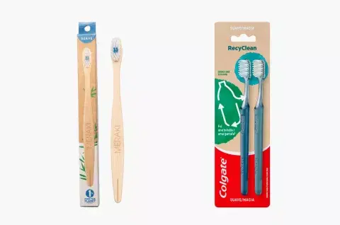 Dos opciones para cepillos de dientes eco. Dos opciones para cepillos de dientes eco.