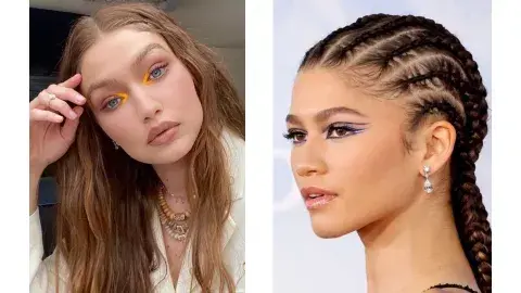 Izquierda: Gigi Hadid. Derecha: Zendaya Izquierda: Gigi Hadid. Derecha: Zendaya