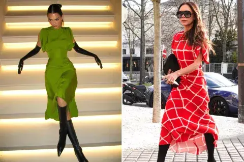 Las similitudes de los vestidos de Victoria Beckham y Kendall Jenner.