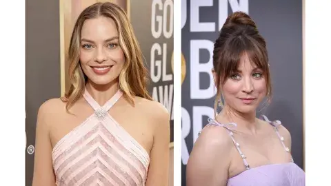 Margot Robbie y Kaley Cuoco en la alfombra roja de los Golden Gloves Margot Robbie y Kaley Cuoco en la alfombra roja de los Golden Gloves