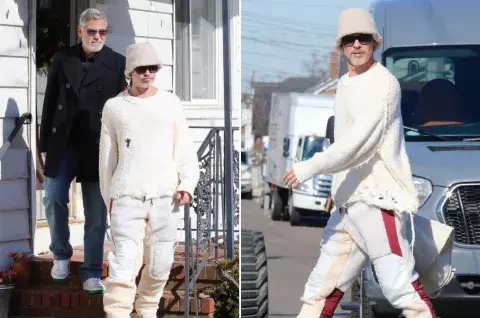 George Clooney y Brad Pitt trabajan juntos en Wolves. George Clooney y Brad Pitt trabajan juntos en Wolves.