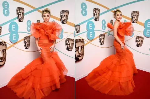 Florence Pugh, de las pocas que se animó al color. Florence Pugh, de las pocas que se animó al color.