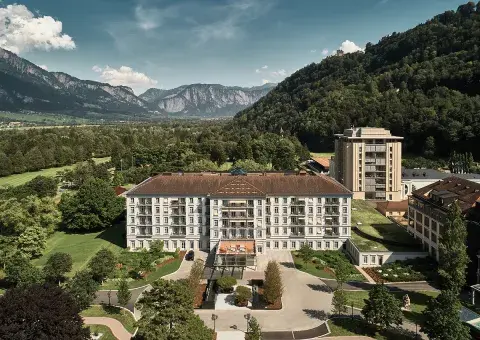 Grand Resort Bad Ragaz en los Alpes suizos. Grand Resort Bad Ragaz en los Alpes suizos.