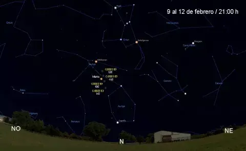 Los últimos días del cometa en el cielo