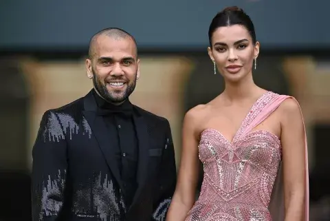 Dani Alves y su esposa, Joana Sanz.