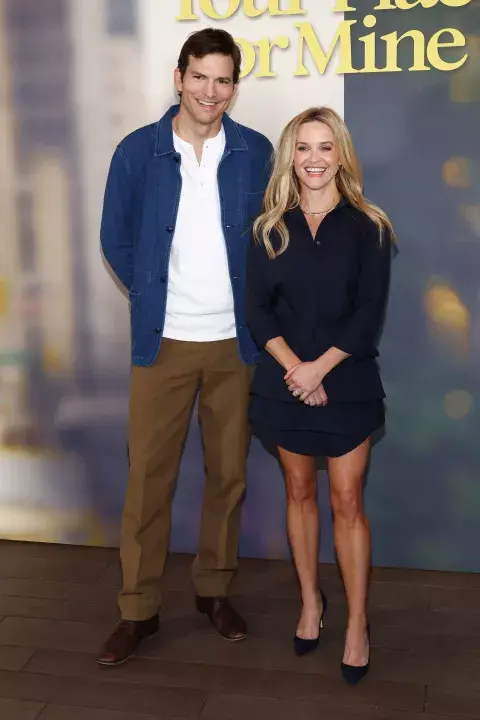 Ashton Kutcher y Reese Whiterspoon en la presentación de su película en Los Ángeles. Ashton Kutcher y Reese Whiterspoon en la presentación de su película en Los Ángeles.