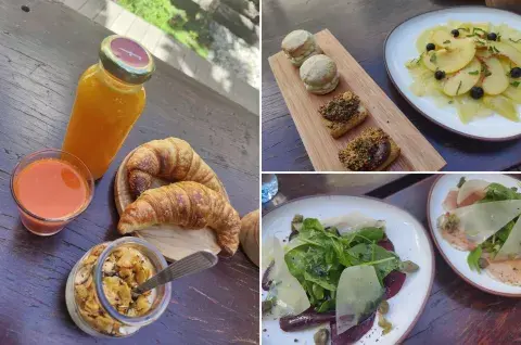 Algunos de los pasos del brunch de Uco.