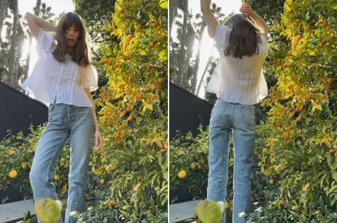 El look relax de Lily Collins. El look relax de Lily Collins.