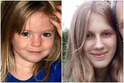 La imagen de Madeleine McCann y la foto actual de Julia Wendell. La imagen de Madeleine McCann y la foto actual de Julia Wendell.
