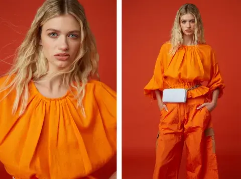 BLUSA Y PANTALÓN (FINI BRAUN, $42.221 Y $32.770), BILLETERA-CINTURÓN (NAIMA, $20.500). BLUSA Y PANTALÓN (FINI BRAUN, $42.221 Y $32.770), BILLETERA-CINTURÓN (NAIMA, $20.500).