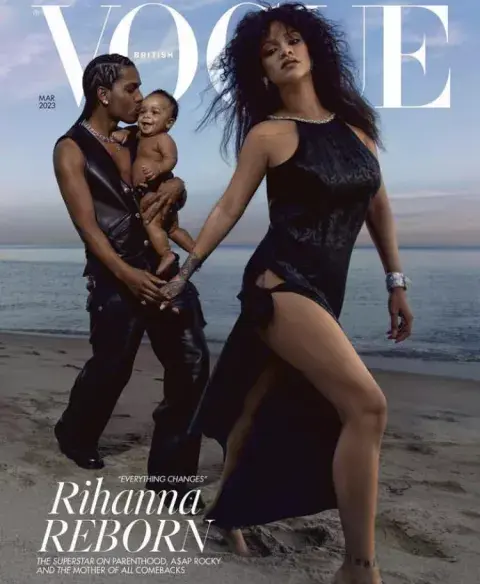 Rihanna y su familia en la tapa de Vogue British. Rihanna y su familia en la tapa de Vogue British.