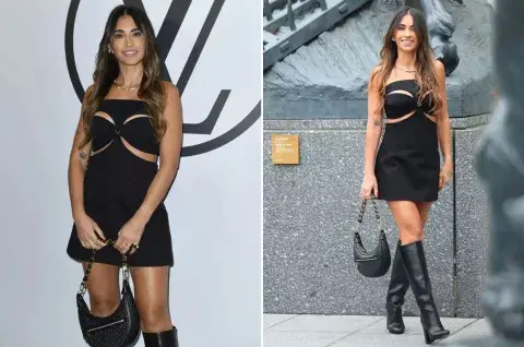 Con un makeup muy natural, Anto completó el estilismo con su clásico pelo largo con raya al medio. Con un makeup muy natural, Anto completó el estilismo con su clásico pelo largo con raya al medio.