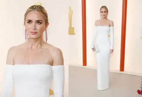 Emily Blunt y un modelo de líneas muy clásicas. Emily Blunt y un modelo de líneas muy clásicas.