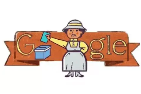 El doodle de Google dedicado a Julieta Lanteri. El doodle de Google dedicado a Julieta Lanteri.