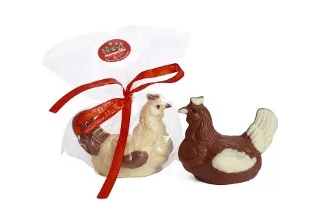 Las clásicas gallinitas no faltaron entre las opciones para esta Pascua. Las clásicas gallinitas no faltaron entre las opciones para esta Pascua.