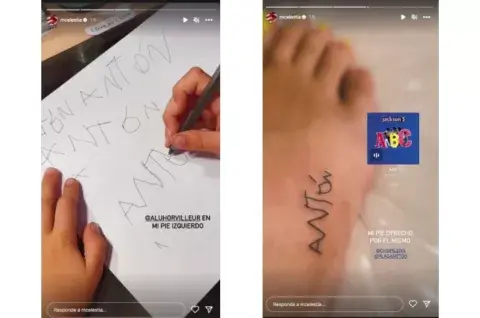 Celeste Cid compartió el paso a paso de su tatuaje. Celeste Cid compartió el paso a paso de su tatuaje.