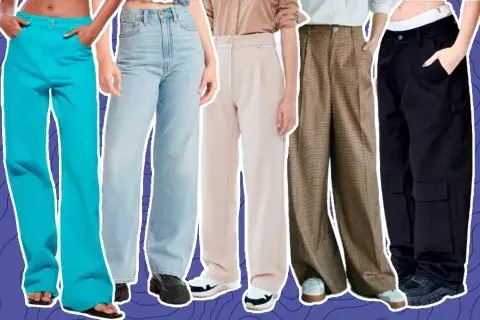 De izquierda a derecha: turquesa (Zara, $20.990), de denim (Levi´s, $30.690), sastrero (Gusmán, $35.900), cuadrillé (Etiqueta Negra, $68.800) y cargo de tiro bajo (47 Street, $30.000) De izquierda a derecha: turquesa (Zara, $20.990), de denim (Levi´s, $30.690), sastrero (Gusmán, $35.900), cuadrillé (Etiqueta Negra, $68.800) y cargo de tiro bajo (47 Street, $30.000)